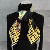 エルメス カレ90 TUTANKHAMUN スカーフ ブラック - NEWSED