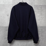 バーバリーヴィンテージ ホースロゴ エンブレム ストライプ柄裏地 ウール ブルゾン ネイビー メンズ