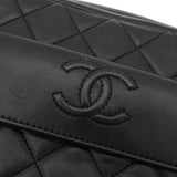 シャネル マトラッセ カーフスキン フリンジチェーン ショルダーバッグ ブラック 箱付き