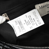 Half Shirring Ribbon Round Bag マーティン キム ロゴプレート リボン ワンショルダーバッグ ブラック