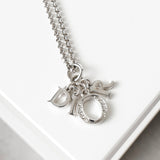 クリスチャン ディオール Diorロゴ チェーン ネックレス シルバー