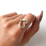 ティファニー オープンハート リング 指輪 シルバー925 10号 - NEWSED