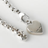 グッチ ハート チェーン シルバー925 ブレスレット - NEWSED