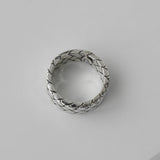 ボッテガ ヴェネタ イントレチャート リング 指輪 シルバー925 16号 - NEWSED