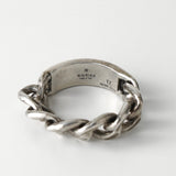 グッチ プレート チェーン シルバー925 指輪 リング サイズ17 16号 - NEWSED