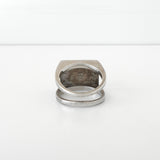 メゾンマルジェラ 四つタグ シグネットリング 指輪 シルバー925 シルバー/ブラック 17号 - NEWSED