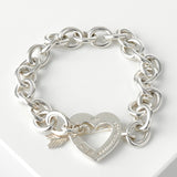 ティファニー アロー ハート トグル シルバー 925 チェーン ブレスレット - NEWSED