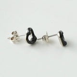 ティファニー オニキス オープンハート シルバー925 ピアス ブラック - NEWSED