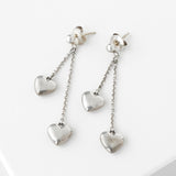 ティファニー ダブルドロップハート シルバー925 ピアス - NEWSED