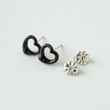 ティファニー オニキス オープンハート シルバー925 ピアス ブラック - NEWSED