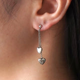 ティファニー ダブルドロップハート シルバー925 ピアス - NEWSED