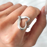 ティファニー エルサ ペレッティ オープンハート シルバー925 指輪 リング 7号 - NEWSED