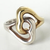 ティファニー ダブルハート シルバー925 ゴールド750 指輪 リング 10号 - NEWSED