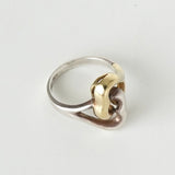 ティファニー ダブルハート シルバー925 ゴールド750 指輪 リング 10号 - NEWSED