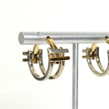 ティファニー アクシスフープ 925 × 750 コンビ ピアス シルバー925 K18 18金 ゴールド - NEWSED