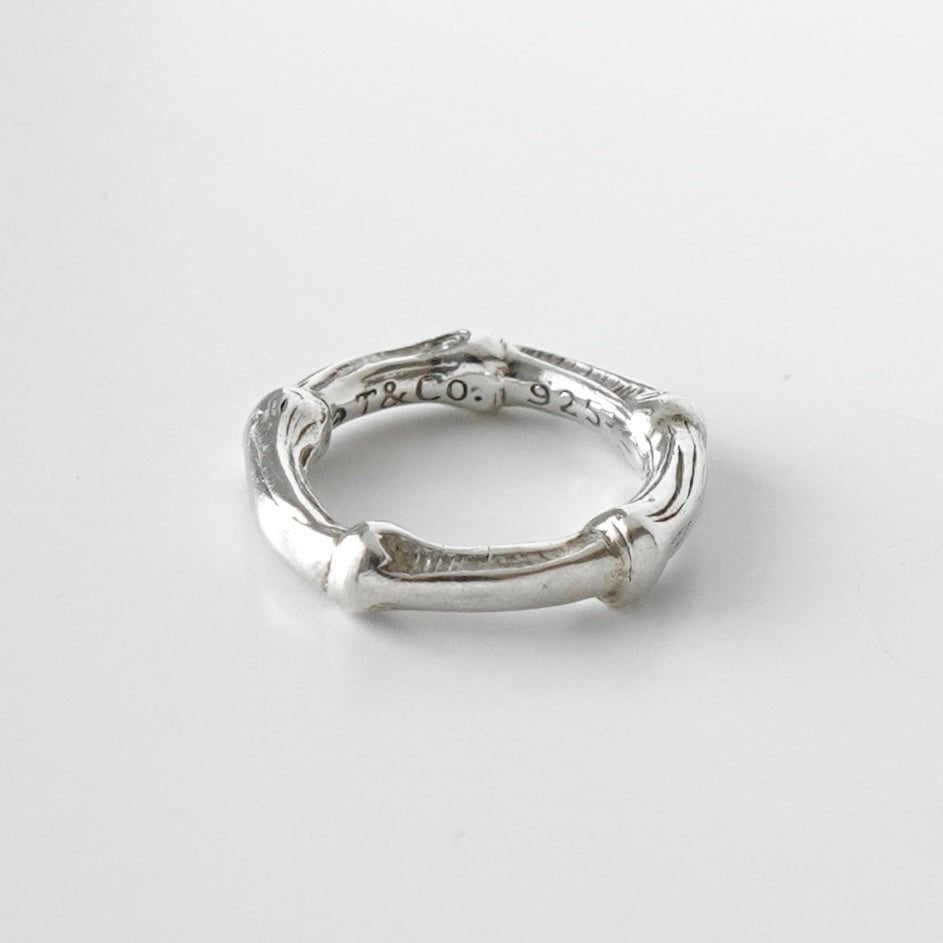 【美品】9号 Tiffany ティファニー バンブー リング シルバー925 ティファニー バンブー シルバー925 指輪 リング 9号 | ブランド古着を