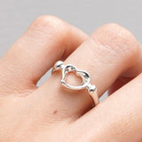 ティファニー エルサ・ペレッティ オープンハート 指輪 リング シルバー925 9号 新品仕上げ - NEWSED