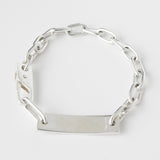 グッチ シルバー925 プレート IDブレスレット チェーンブレスレット - NEWSED