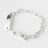 グッチ シルバー925 プレート IDブレスレット チェーンブレスレット - NEWSED