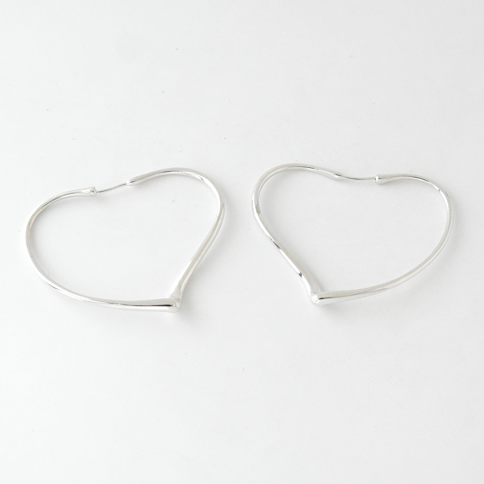 ティファニー オープンハート シルバー925 フープピアス Mサイズ 新品