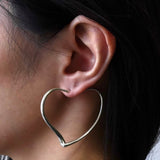 ティファニー オープンハート シルバー925 フープピアス Mサイズ 新品磨き加工 - NEWSED