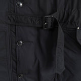 ポロ バイ ラルフローレン レザー切り替え フーデッド 中綿ジャケット コート ブラック