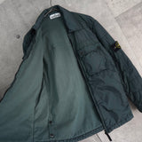 ストーンアイランド コンパスバッジ ガーメントダイ マイクロヤーンコットン 中綿ジャケット ブルー メンズ