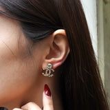 シャネル ココマーク ラインストーン イヤリング GP レディース