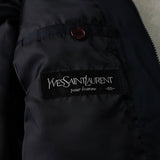 イヴサンローラン ヴィンテージ YSLロゴ ダウンジャケット ネイビー メンズ