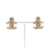 シャネル ココマーク ラインストーン イヤリング GP レディース