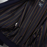 バーバリーヴィンテージ ホースロゴ エンブレム ストライプ柄裏地 ウール ブルゾン ネイビー メンズ