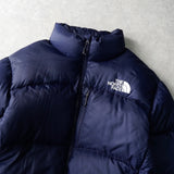 ザ ノースフェイス ヌプシ ロゴ ダウンジャケット ネイビー