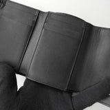 ロエベ リピートアナグラム レザー 二つ折り財布 ブラック
