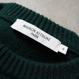 メゾン キツネ フォックスヘッド ニット ダークグリーン