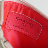 シャネル ココマーク ラムスキン フラット ポーチ ホワイト 9番台7桁 - NEWSED