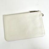 シャネル ココマーク ラムスキン フラット ポーチ ホワイト 9番台7桁 - NEWSED