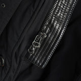 ポロ バイ ラルフローレン レザー切り替え フーデッド 中綿ジャケット コート ブラック