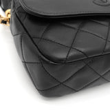 シャネル マトラッセ カーフスキン フリンジチェーン ショルダーバッグ ブラック 箱付き