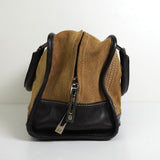 ロエベ アマソナ28 スエード / レザー ハンドバッグ ベージュ / ブラウン