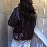 セリーヌ ミニ ブザス トリオンフ PVC / レザー ショルダーバッグ ブラック / ブラウン