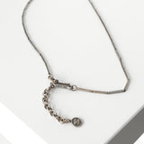 シャネル ココマーク ダブルバー プレート ネックレス ブラックシルバー 99/A - NEWSED