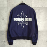 Kenzo Back Logo Varsity Jacket Blouson Navy