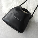 エムエムシックス メゾン マルジェラ レザー ジャパニーズバッグ クロスボディ ショルダーバッグ ブラック