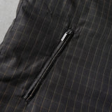 イヴ サンローラン ヴィンテージ リバーシブル YSLロゴ 刺繍 チェック柄 中綿ベスト ブラック / グレー