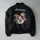 Schott × ANDERSSON BELL ショット × アンダースンベル 中綿 スカジャン MA-1 ボンバージャケット ブラック