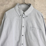 アミパリ アミ パリス ハートロゴ クロップドシャツ 長袖シャツ ブルーグレー