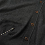 イヴ サンローラン ヴィンテージ YSLロゴ カーディガン グレー