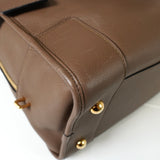 ロエベ アマソナ36 アナグラム ナッパレザー ハンドバッグ ブラウン