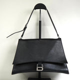 バレンシアガ クラッシュ レザー スリングバッグ ワンショルダーバッグ ブラック