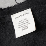 アクネ ストゥディオズ ロゴ ウール ストール マフラー ブラック
